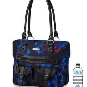Dakine Black and Blue Floral Tote Bag